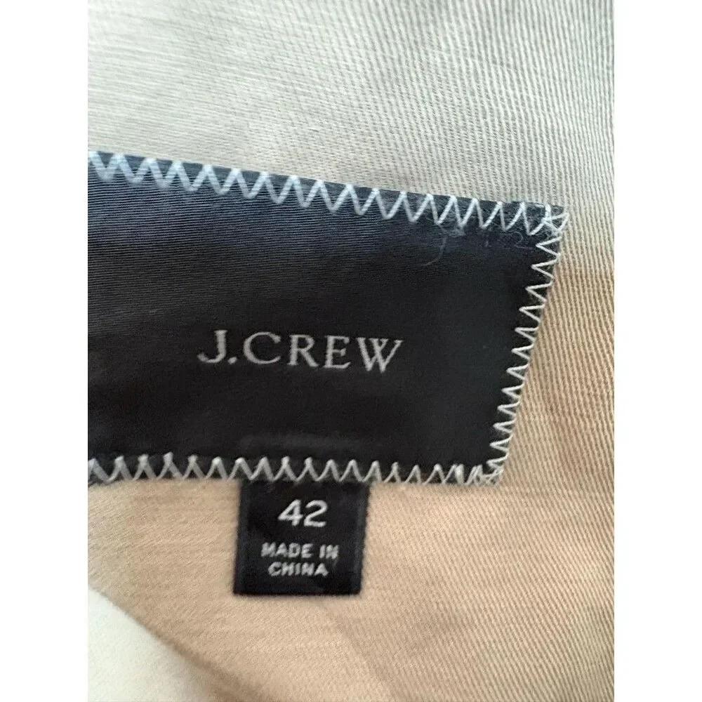 J.CREW Sport Coat Mens 42 Beige Cotton Linen 2 Btn Notch Blazer Casual